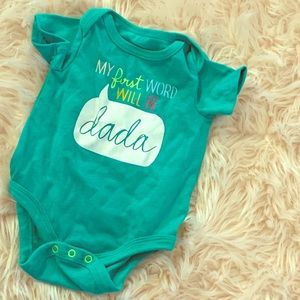 My first word will be dada! Daddy 💚 onesie